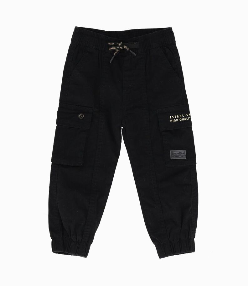 Pantalón bebés jogger negro Black and Blue-0