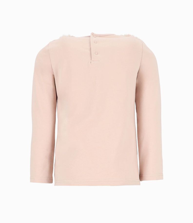 Polera niña con oso beige Limonada-1