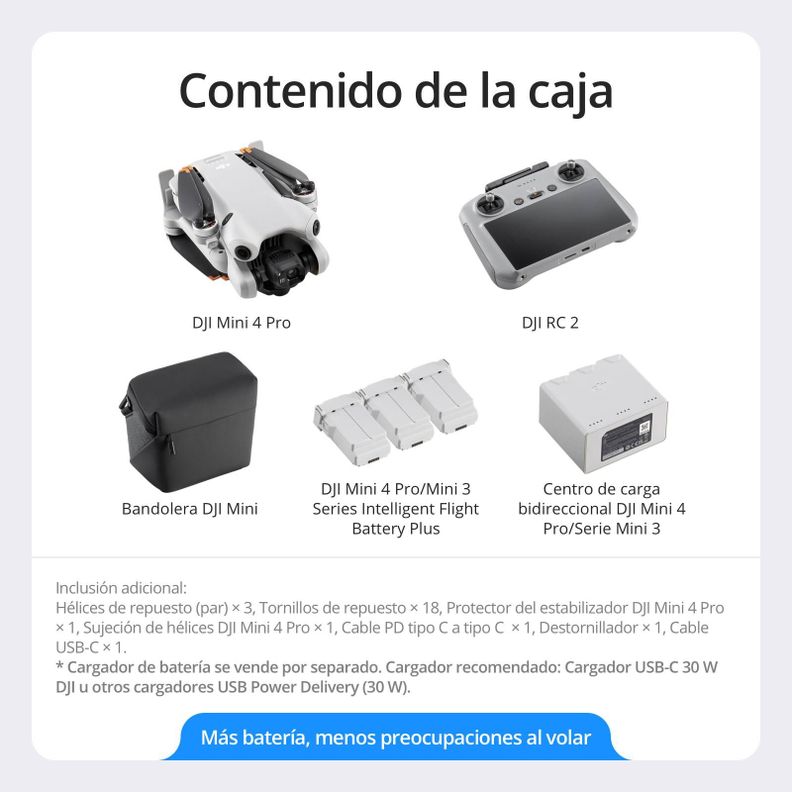 Drone DJI Mini 4 Pro FMC Plus (RC 2) + Tarjeta 64GB-7