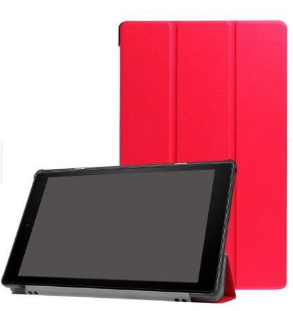 Funda Fibra Fire HD8 Color Rojo-0