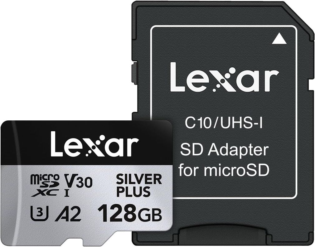 Tarjeta Lexar 128GB MicroSD SILVER PLUS C-10 UHS-I-0