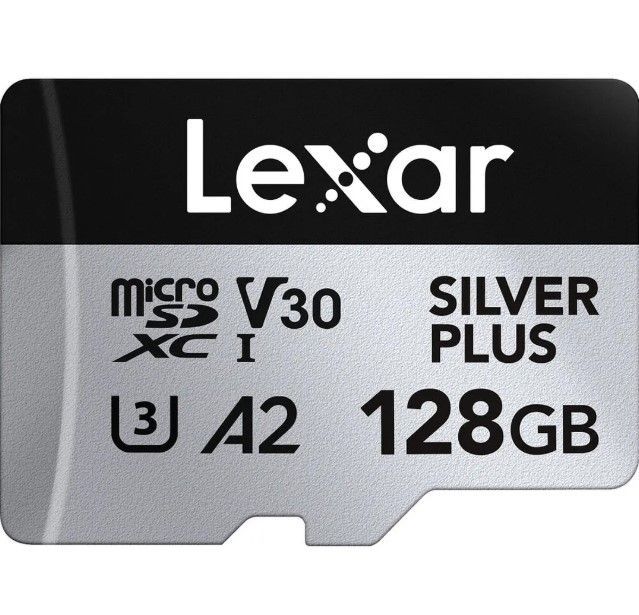 Tarjeta Lexar 128GB MicroSD SILVER PLUS C-10 UHS-I-2