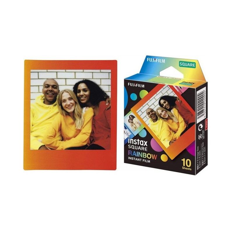 Pelicula instantanea Fujifilm Instax Square Rainbow 10 Films Blanco