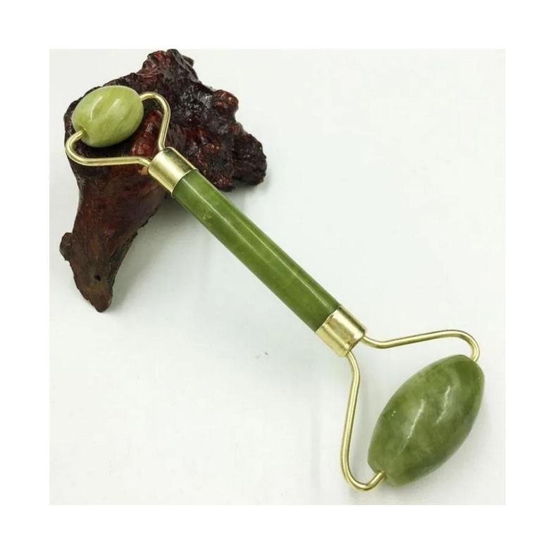 Rodillo Masajeador Roller Facial Piedra Jade Mujer Verde-1