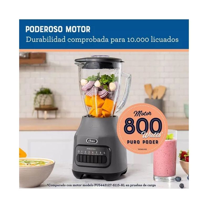 Licuadora Oster Vaso Vidrio 6 Velocidades Pulso-3