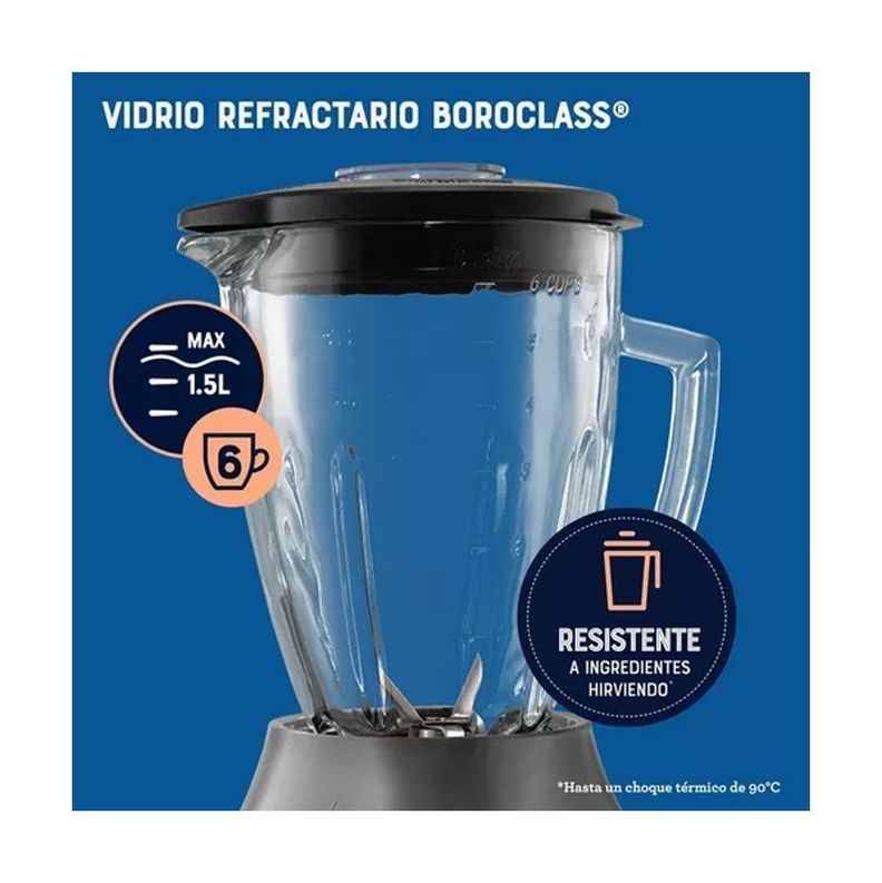 Licuadora Oster Vaso Vidrio 6 Velocidades Pulso-4