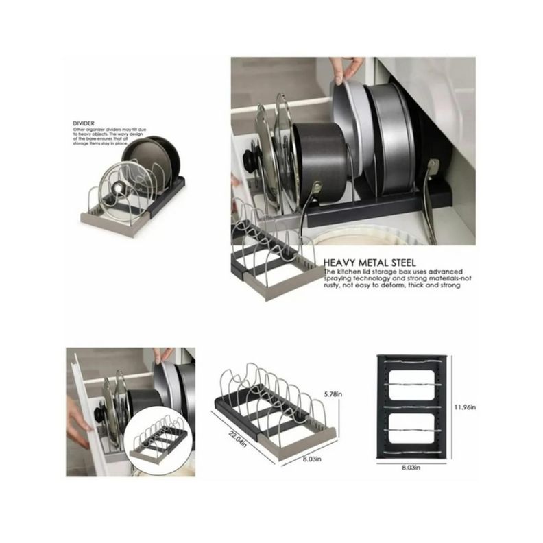 Escurridor Secador De Loza Platos Ajustable Negro-2