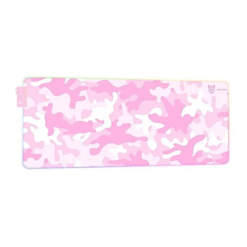 Mouse Pad Rgb Gamer Xl Antideslizante Alfombrilla 80x30cm Rosa Onikuma-1