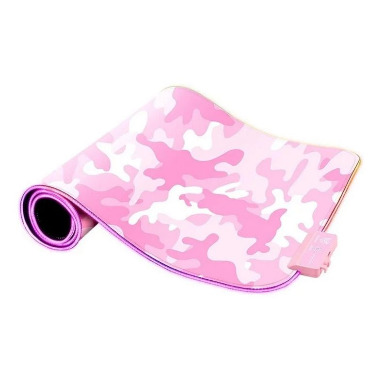 Mouse Pad Rgb Gamer Xl Antideslizante Alfombrilla 80x30cm Rosa Onikuma-0