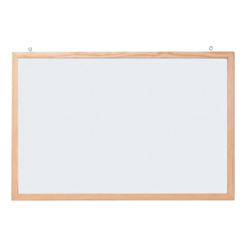 Pizarra Magnética Blanca Con Marco de Madera 40 x 60 cm-0