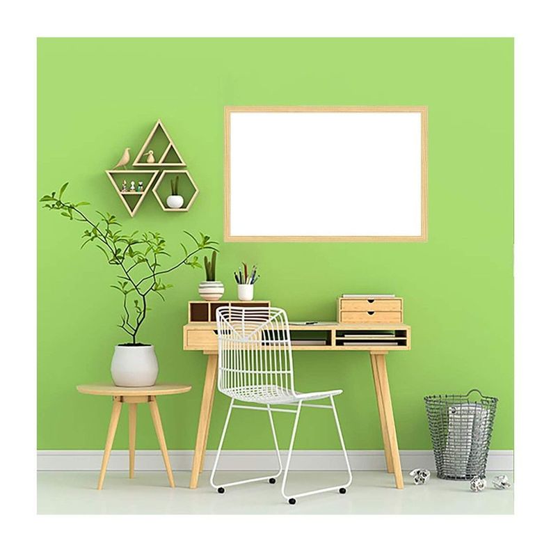 Pizarra Magnética Blanca Con Marco de Madera 40 x 60 cm-2