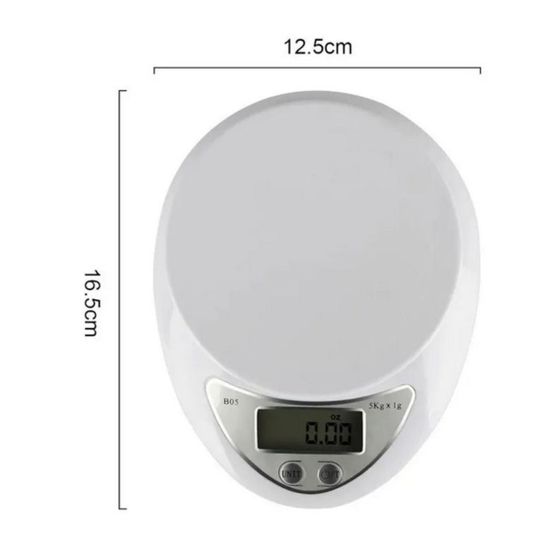 Balanza Digital Con Recipiente Cocina Medidor Blanco-1