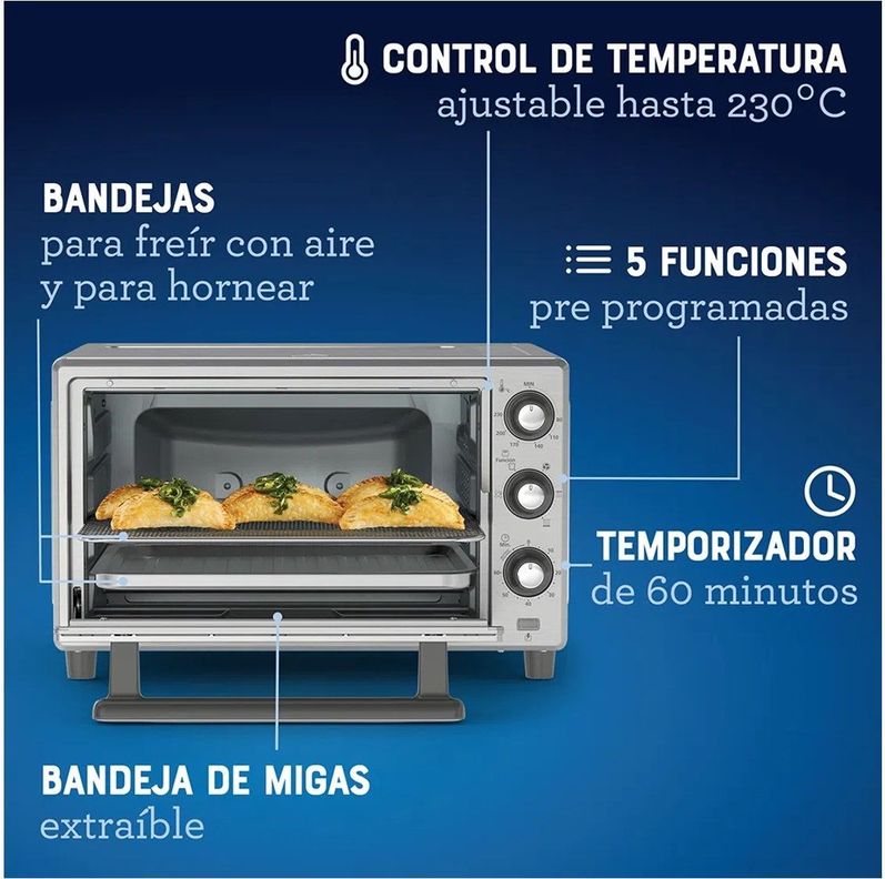 Horno Electrico con Freidora de Aire 25L Oster-3