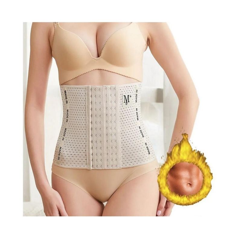 Faja Corset Ajustable Abdominal Cinturilla Mujer Beige-3