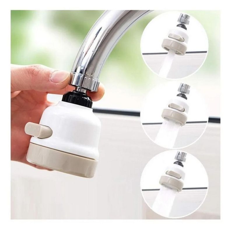 Boquilla Antisalpicadura Para Grifo Lavaplatos Baño Multiuso Blanco-2