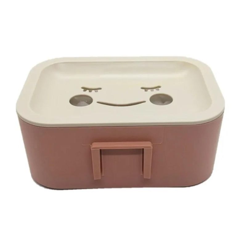 Porta Jabon Con Esponja Hogar Baño Jabonera Rosa-0