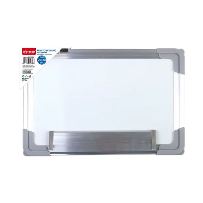 Pizarra Magnética Blanca Con Marco de Aluminio 20 x 30 cm-0