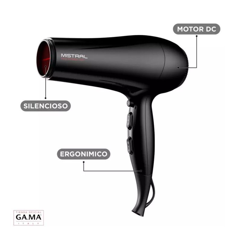 SECADOR DE PELO MISTRAL TURMALINA ION 220-2