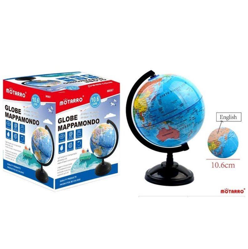 Globo Terráqueo De Mesa Giratorio 10 cm-1
