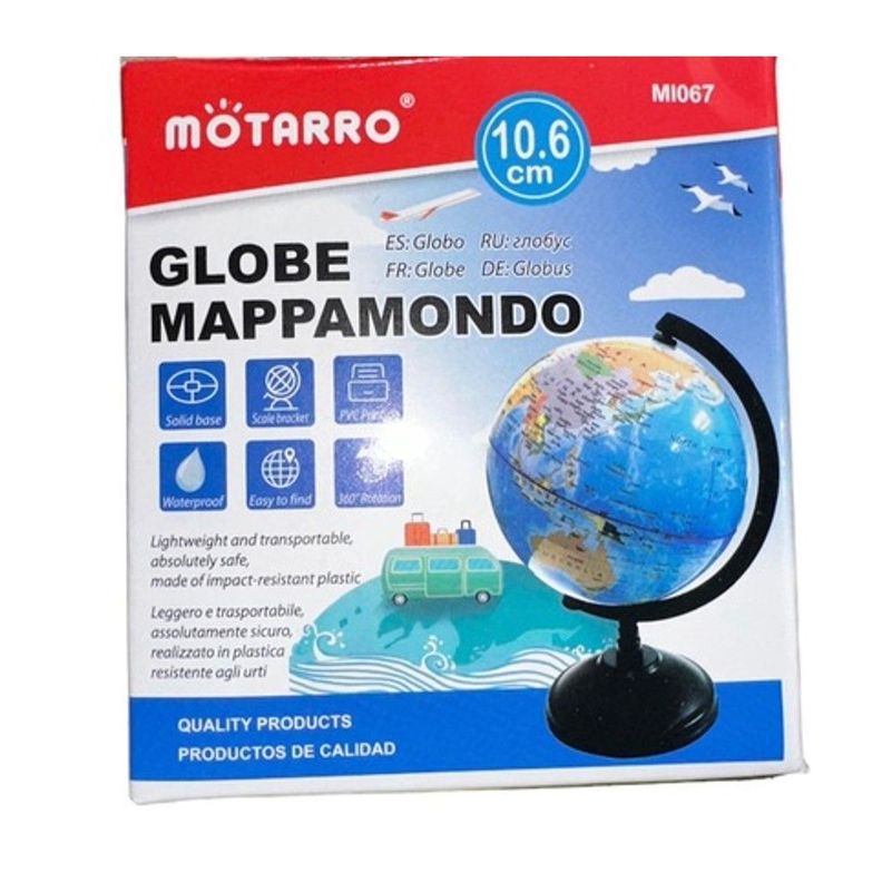 Globo Terráqueo De Mesa Giratorio 10 cm-2