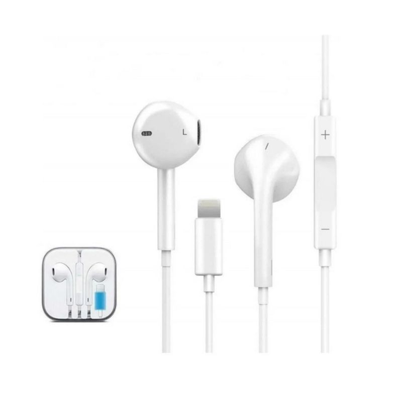 Audífonos Lighting Compatible iPhone 7/ 8/ Plus X Audifonos Blanco-2