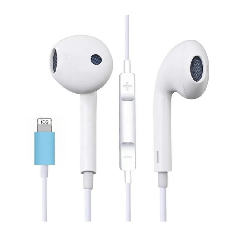 Audífonos Lighting Compatible iPhone 7/ 8/ Plus X Audifonos Blanco-1