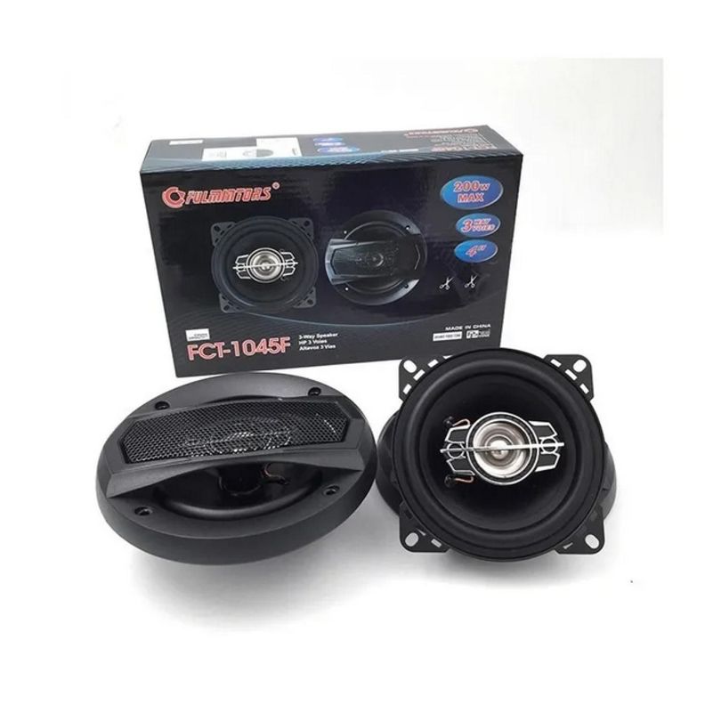 Parlantes Auto 200w 10 Cms Par Auto Audio Negro-2