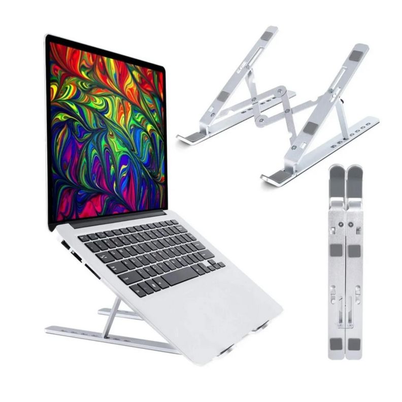 Soporte Elevador De Aluminio Notebook Base Plegable Laptop Aluminio-1