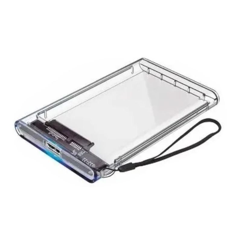 Cofre Transparente Para Disco Duro Sata 3.0 Usb -0