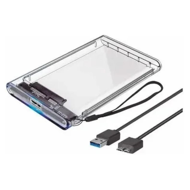 Cofre Transparente Para Disco Duro Sata 3.0 Usb -1