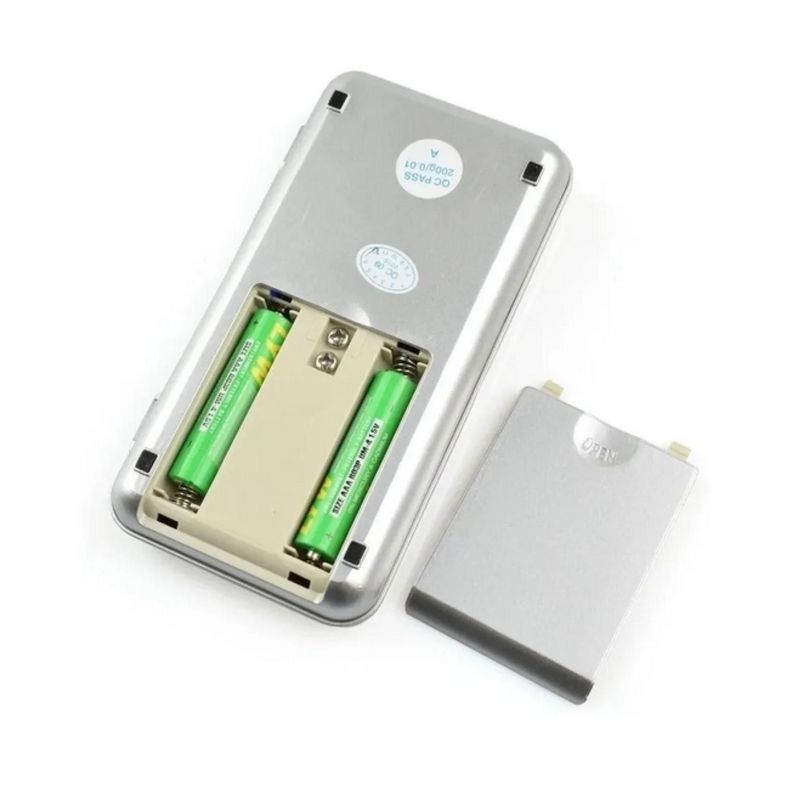 Pesa Gramera Balanza Digital Precisión Portatil Mini Gris-1