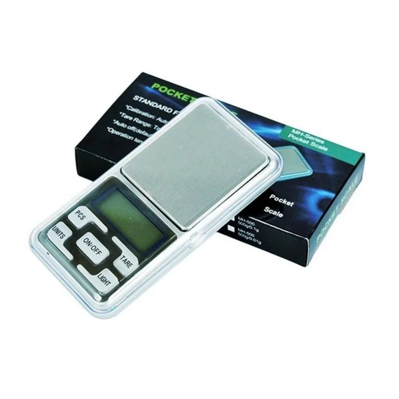 Pesa Gramera Balanza Digital Precisión Portatil Mini Gris-2
