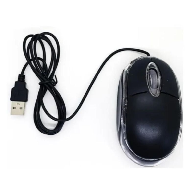 Mouse Con Cable 1200dpi Alámbrico Negro-0