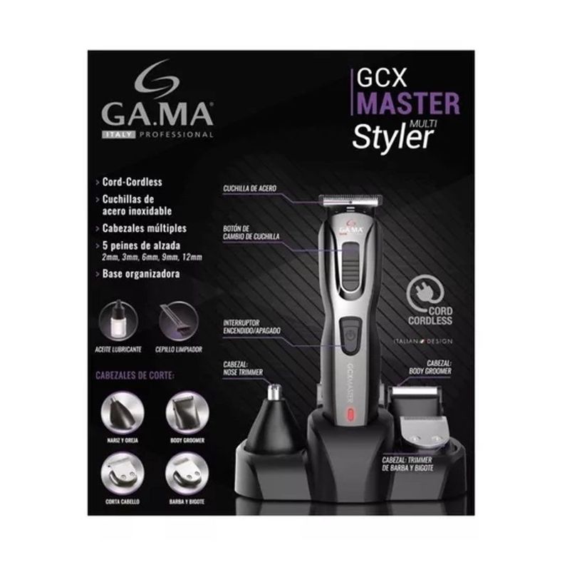 MAQUINA CORTAPELOS GAMA MULTISTYLER GCX MASTER BVT RECARGABLE-1