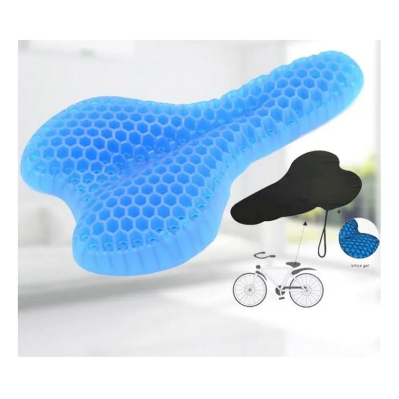 Asiento Gel Para Bicicleta Goma Sillin Acolchado-2