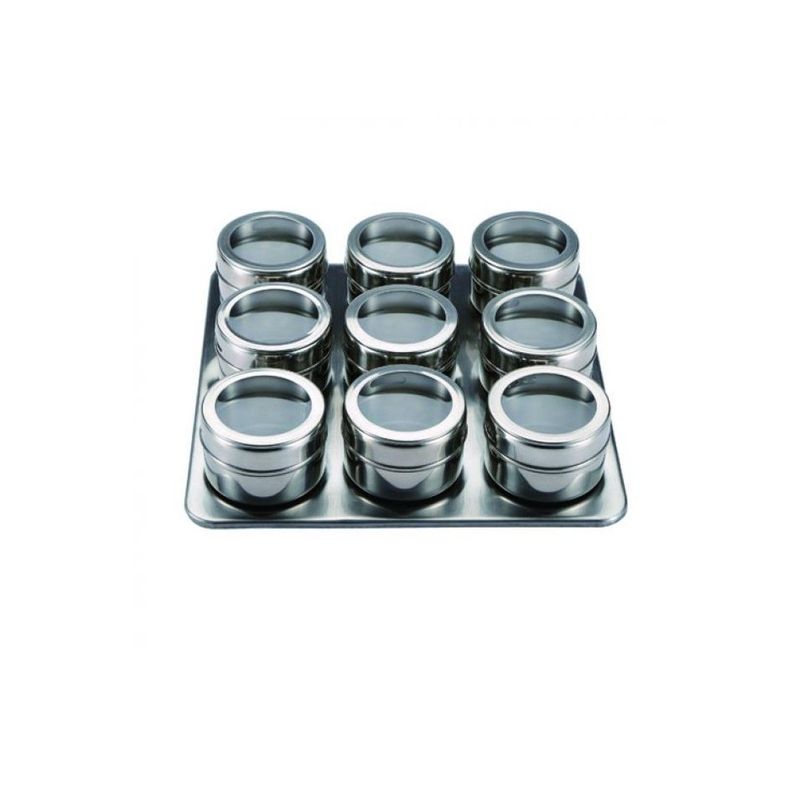  ESPECIEROS MASTER PRO 9 PIEZAS ACERO INOXIDABLE-0