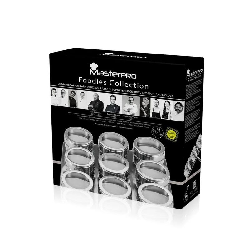  ESPECIEROS MASTER PRO 9 PIEZAS ACERO INOXIDABLE-1
