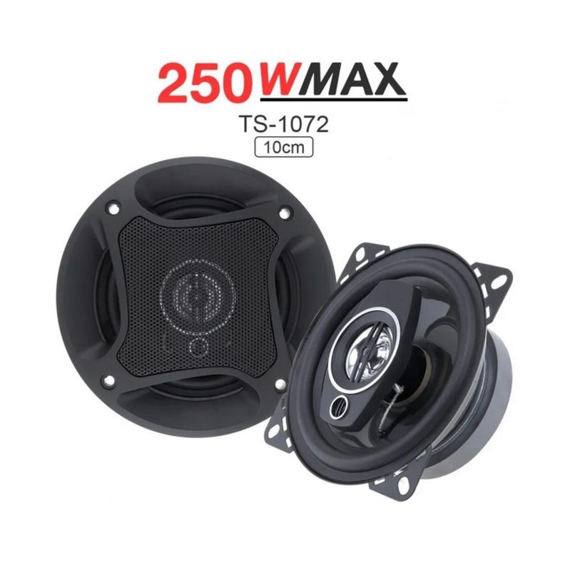 Parlantes Auto Pcinener Ts-1072 250w 10cms Auto Audio Negro-2