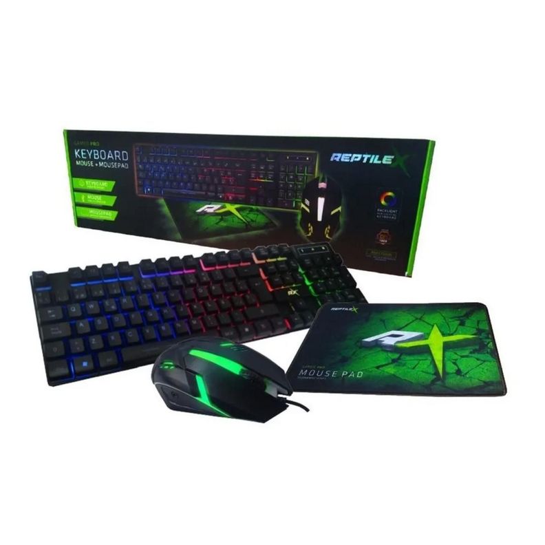 Kit Gamer Pro + Teclado + Mouse Y Mousepad Set Negro-1