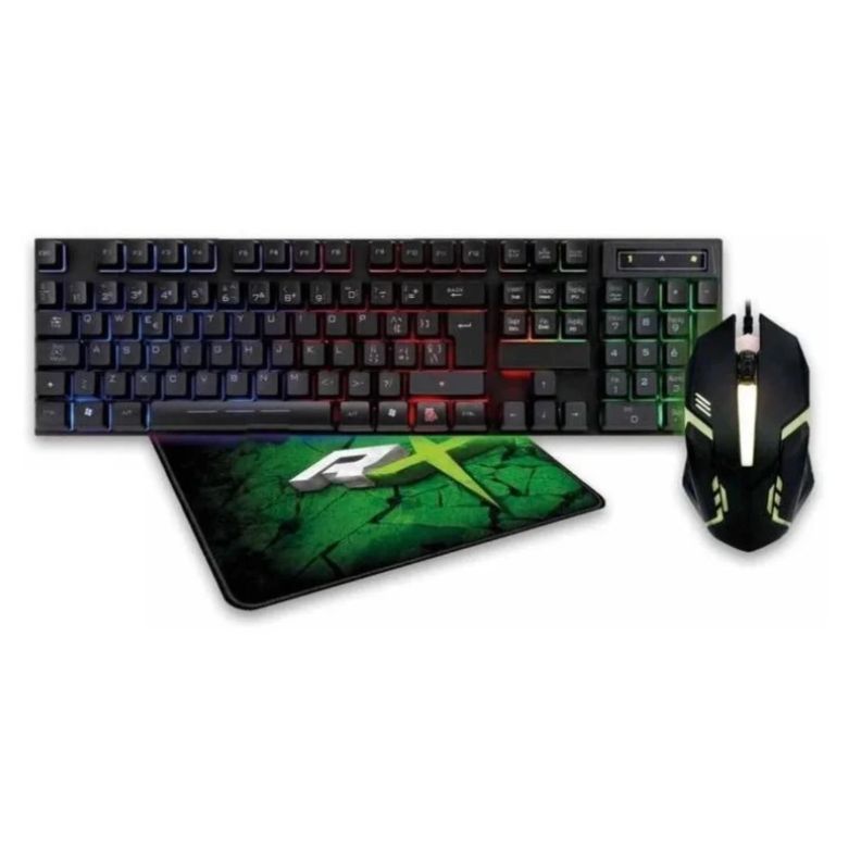 Kit Gamer Pro + Teclado + Mouse Y Mousepad Set Negro-0