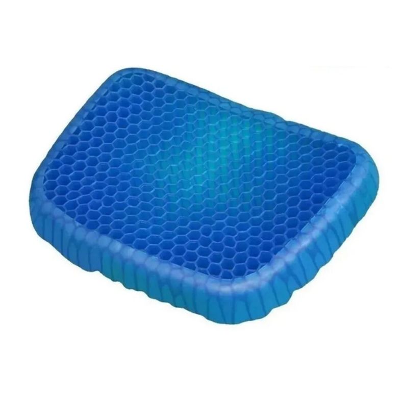 Almohada Cojin De Silicona Para Asiento Hogar Trabajo Auto Azul-0
