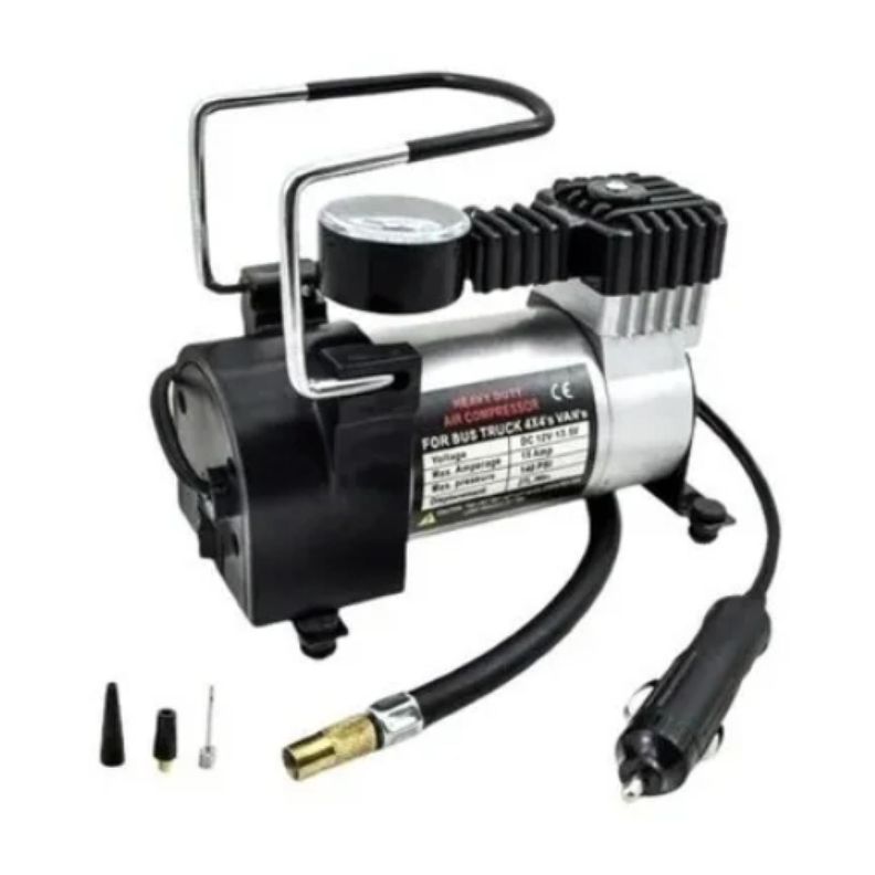Compresor De Aire 150 Psi Para Vehiculos Inflador Metalico Gris-1