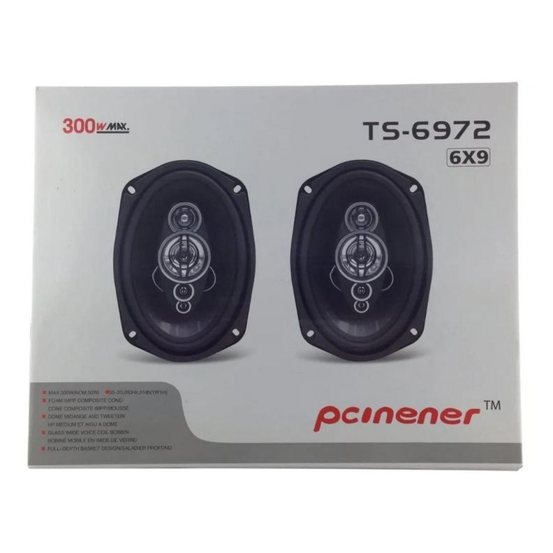 Parlantes Auto Pcinener Ts-6972 800w De Poder Auto Negro-4