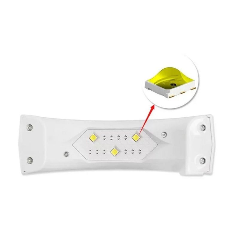 Lampara Nail Uv Led 9w Secador Esmaltes En Gel Permanente Blanco-1