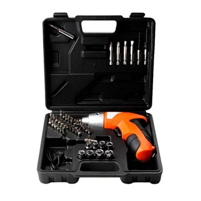Taladro Destornillador Inalámbrico Taladro Accesorios Naranja-2