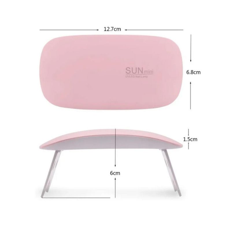 Sun Mini Lampara Uv Nail Uñas Led Manicure Manicure 6 W Blanco-2