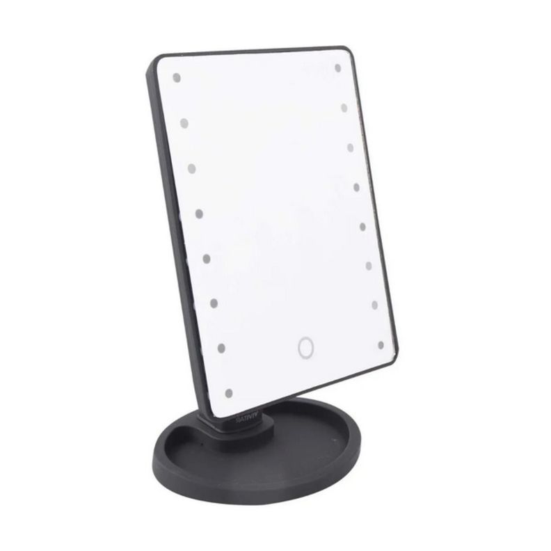 Espejo Led 16 Luces Maquillaje Portátil Recargable-0