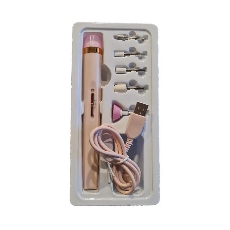 Pulidor Torno Esmeril De Uñas Recargable Usb Portatil Fresas-2