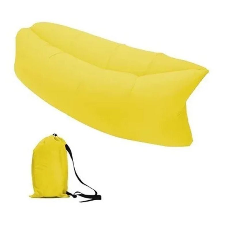 Sofa Sillon Inflable Tumbona Colchon Amarillo Fluor-1