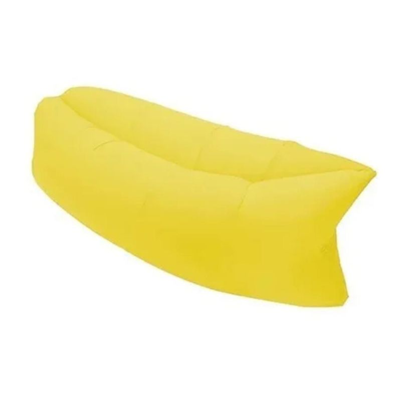 Sofa Sillon Inflable Tumbona Colchon Amarillo Fluor-0